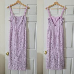 Fame and partners Lavender Lace Midi Dress 4 NWT